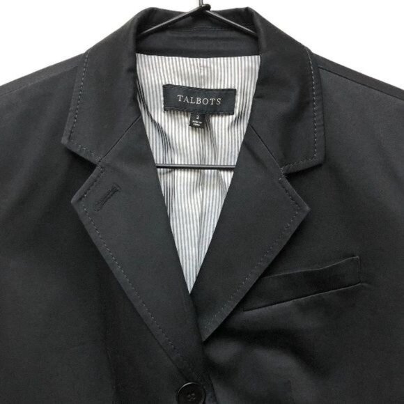 Talbots Textured Sateen Office Classic Blazer | 2 - Picture 3 of 6
